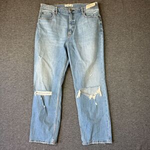 NWT Abercrombie & Fitch The Skinny High Rise Jeans Womens Size 33 16 Long